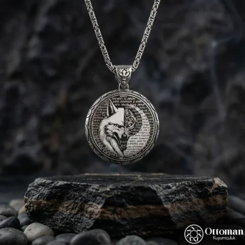 İstiklal Kurt Gümüş Erkek Kolye