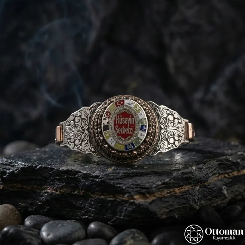 İsimli 16 Türk Devleti Gümüş Bileklik