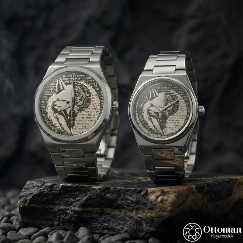 İstiklal Gümüş Kadranlı Kol Saati Seti