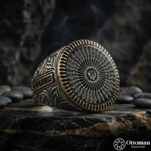 35 Besmele Gümüş Erkek Yüzük