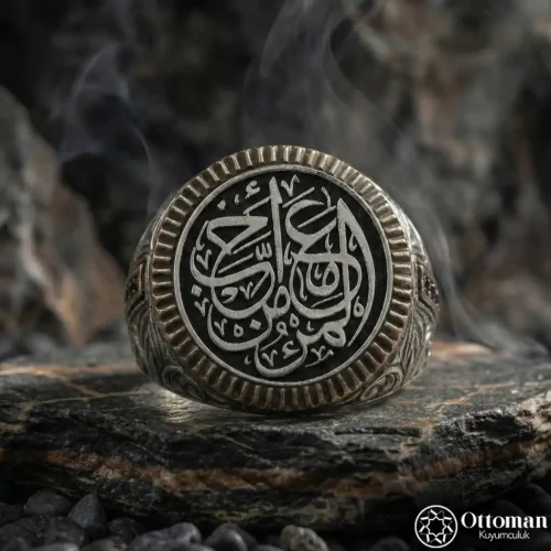 1 Kördüğüm Gibi Sevmek Yazılı Gümüş Yüzük