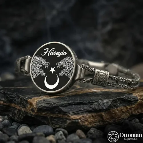 Bozkurt Ay Yıldız Gümüş Bileklik