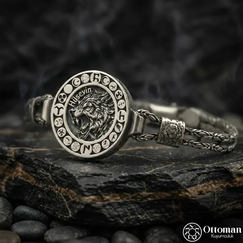 1 İsimli Bozkurt Gümüş Bileklik