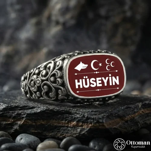 Kişiye Özel Türk Devletleri Gümüş Yüzük