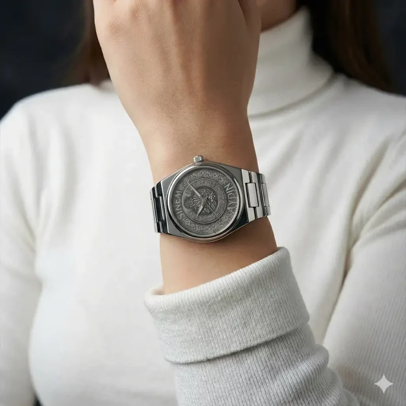 Koruma Dualı Gümüş Kadranlı Kadın Kol Saati