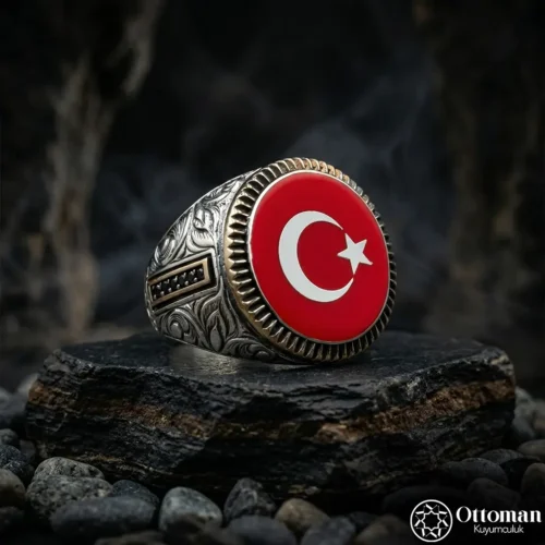 1 Ay Yıldızlı Gümüş Yüzük