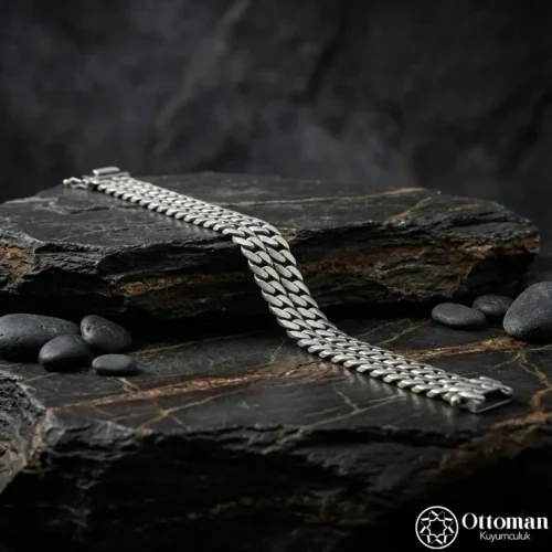 Gurmet Gümüş Zincir Bileklik Modeli