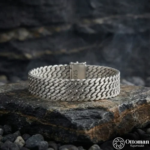 Asalet Gurmet Gümüş Zincir Bileklik Modeli