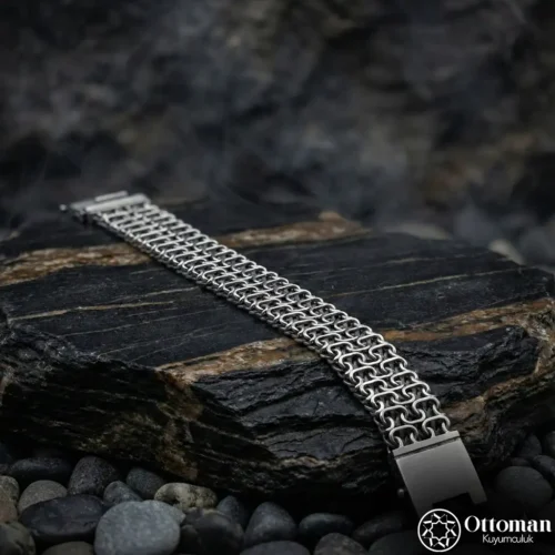 Örgü Gümüş Bileklik Modeli