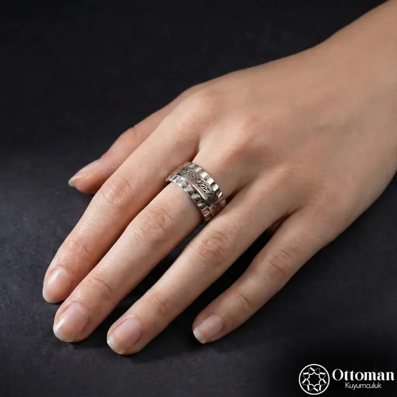 Özel Tasarım RL Gümüş Erkek Alyans