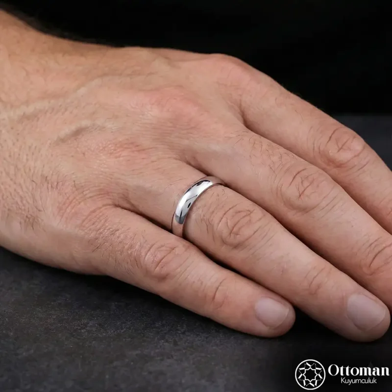 Sade Gümüş Erkek Alyans
