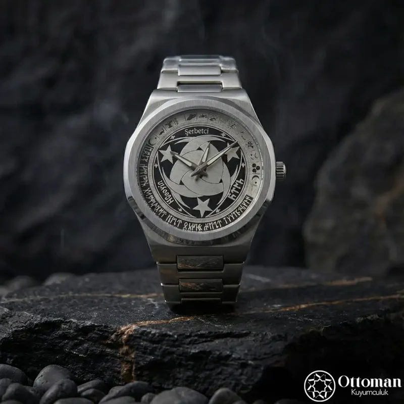 Teşkilat-ı Mahsusa Gümüş Kadranlı Erkek Kol Saati