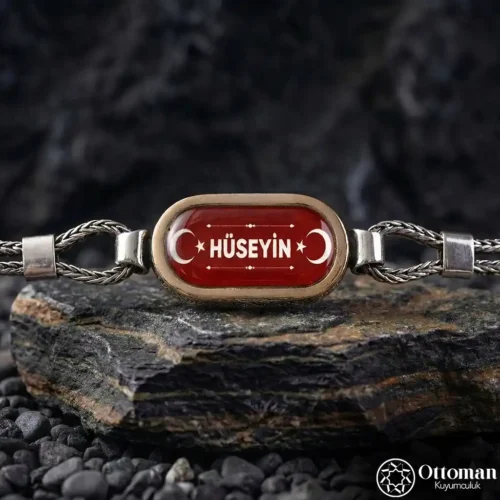 İsimli Ay Yıldız Gümüş Bileklik