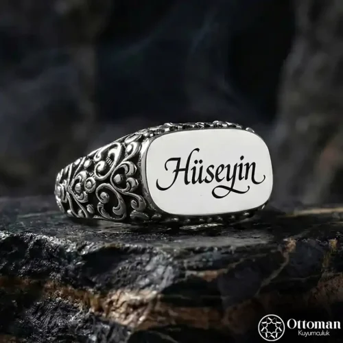 Kişiye Özel İsim Yazılı Gümüş Yüzük