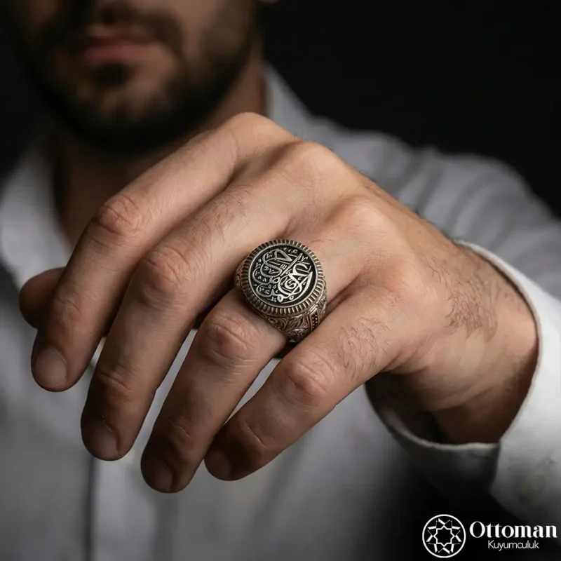 2 Kördüğüm Gibi Sevmek Yazılı Gümüş Yüzük