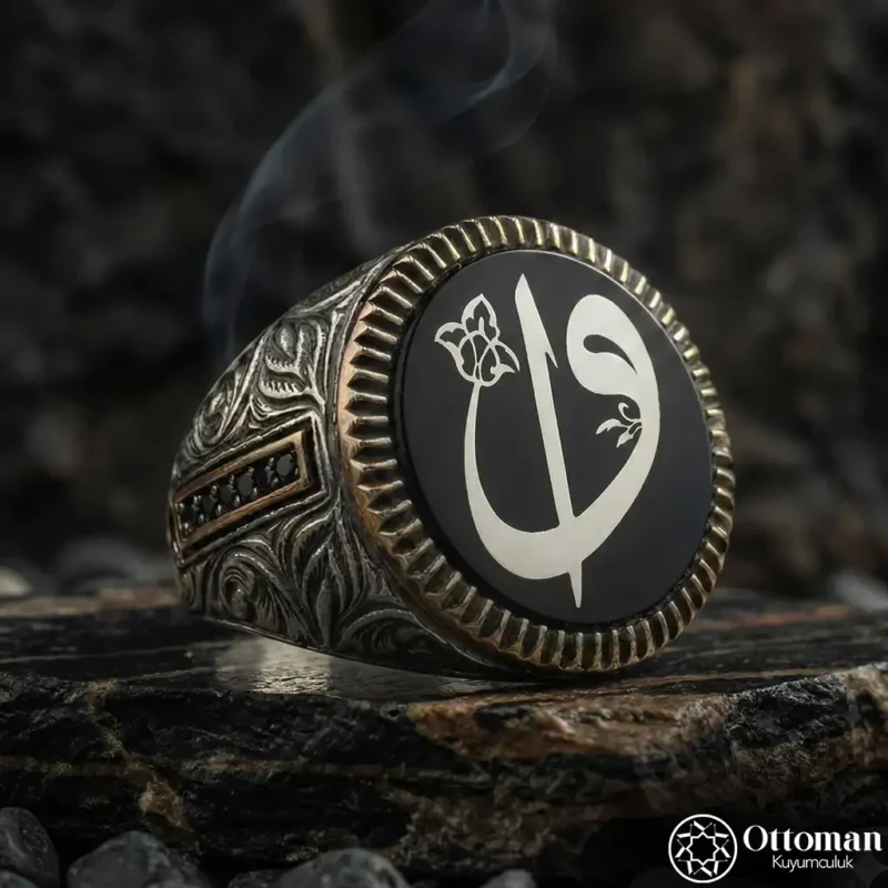 2 Elif Vav Gümüş Yüzük