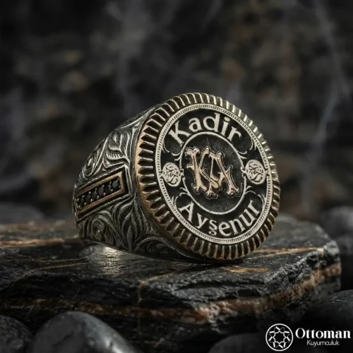 İsimli ve Harfli Gümüş Yüzük