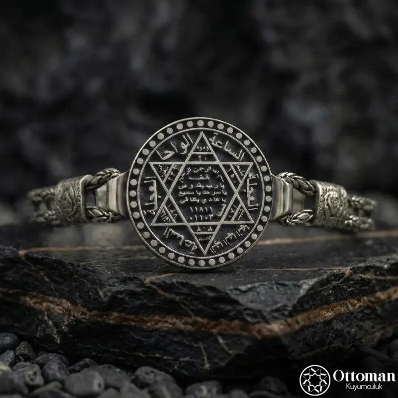 Süleyman Mührü Gümüş Bileklik