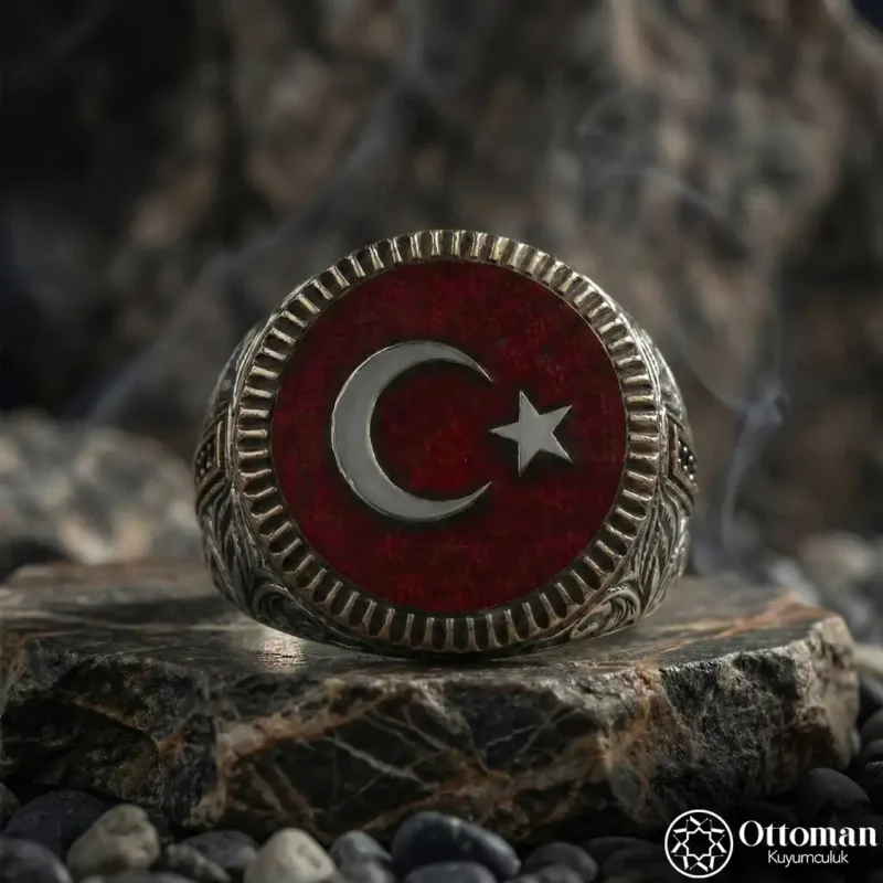 2 Ay Yıldızlı Gümüş Yüzük