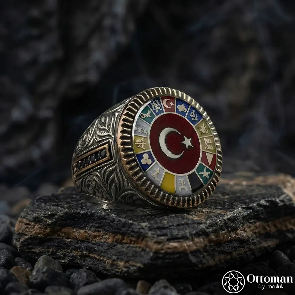 Turkish States Silver Ring