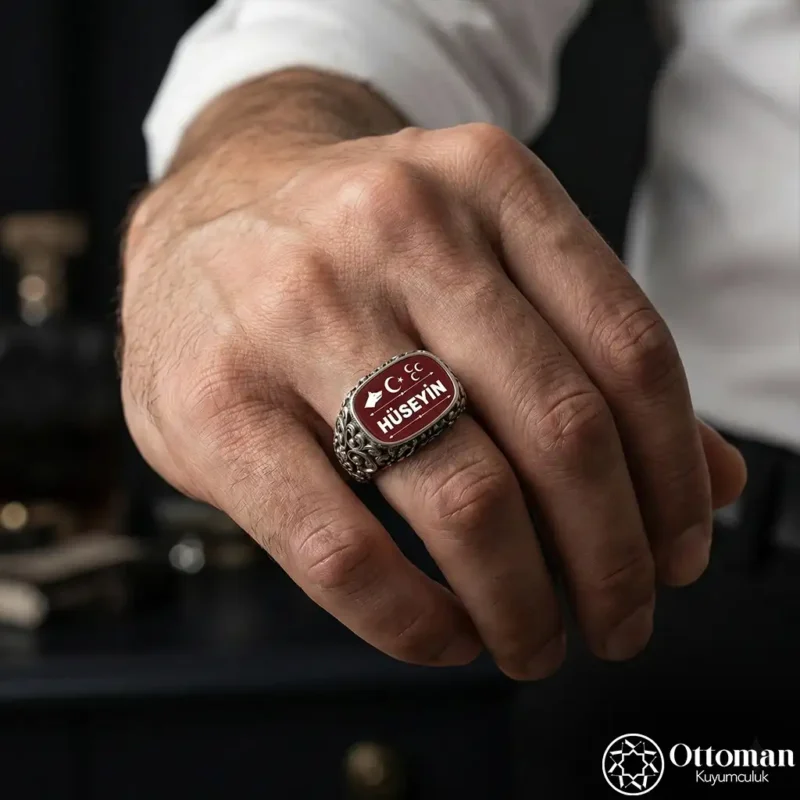 Kişiye Özel Türk Devletleri Gümüş Yüzük