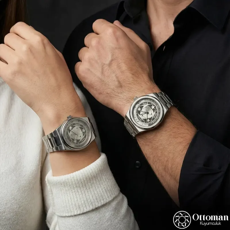 Teşkilatı-ı Mahsusa Gümüş Kadranlı Kol Saati Set