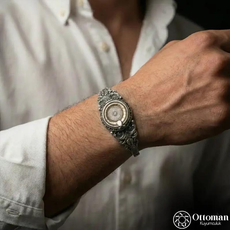 İsimli Dualı Kapaklı Gümüş Bileklik