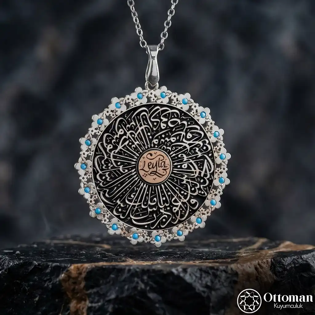 Personalized Mikro Stone-set Silver Women's Necklace