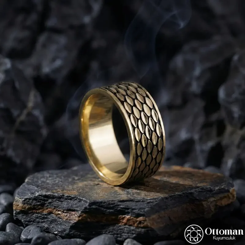 Desenli Gümüş Kadın Alyans