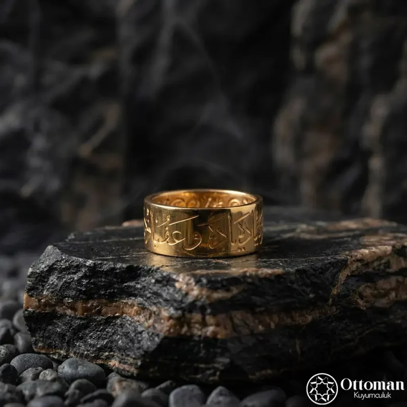 Dünyada ve Ukbada Yazılı Gümüş Kadın Alyans