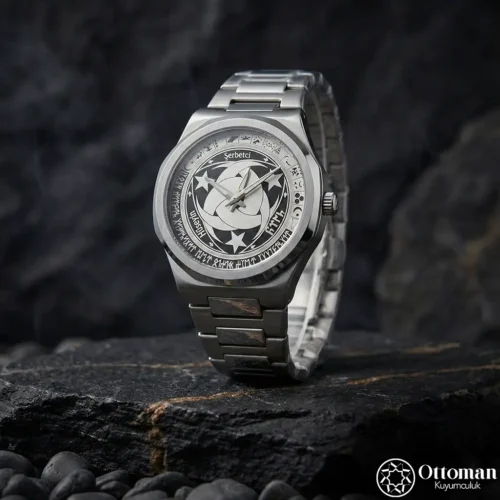 Teşkilat-ı Mahsusa Gümüş Kadranlı Erkek Kol Saati