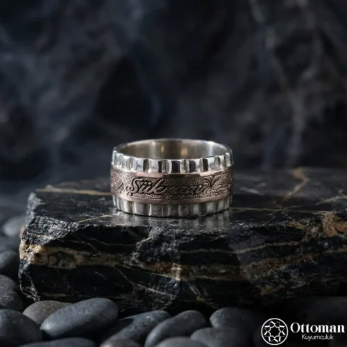 Özel Tasarım RL Gümüş Erkek Alyans