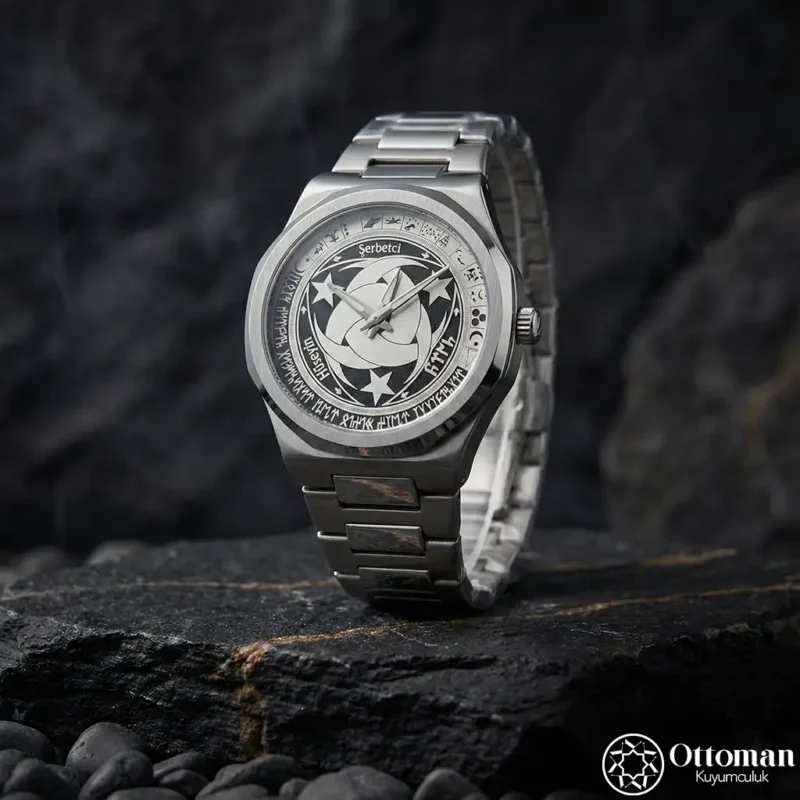 Teşkilat-ı Mahsusa Gümüş Kadranlı Erkek Kol Saati