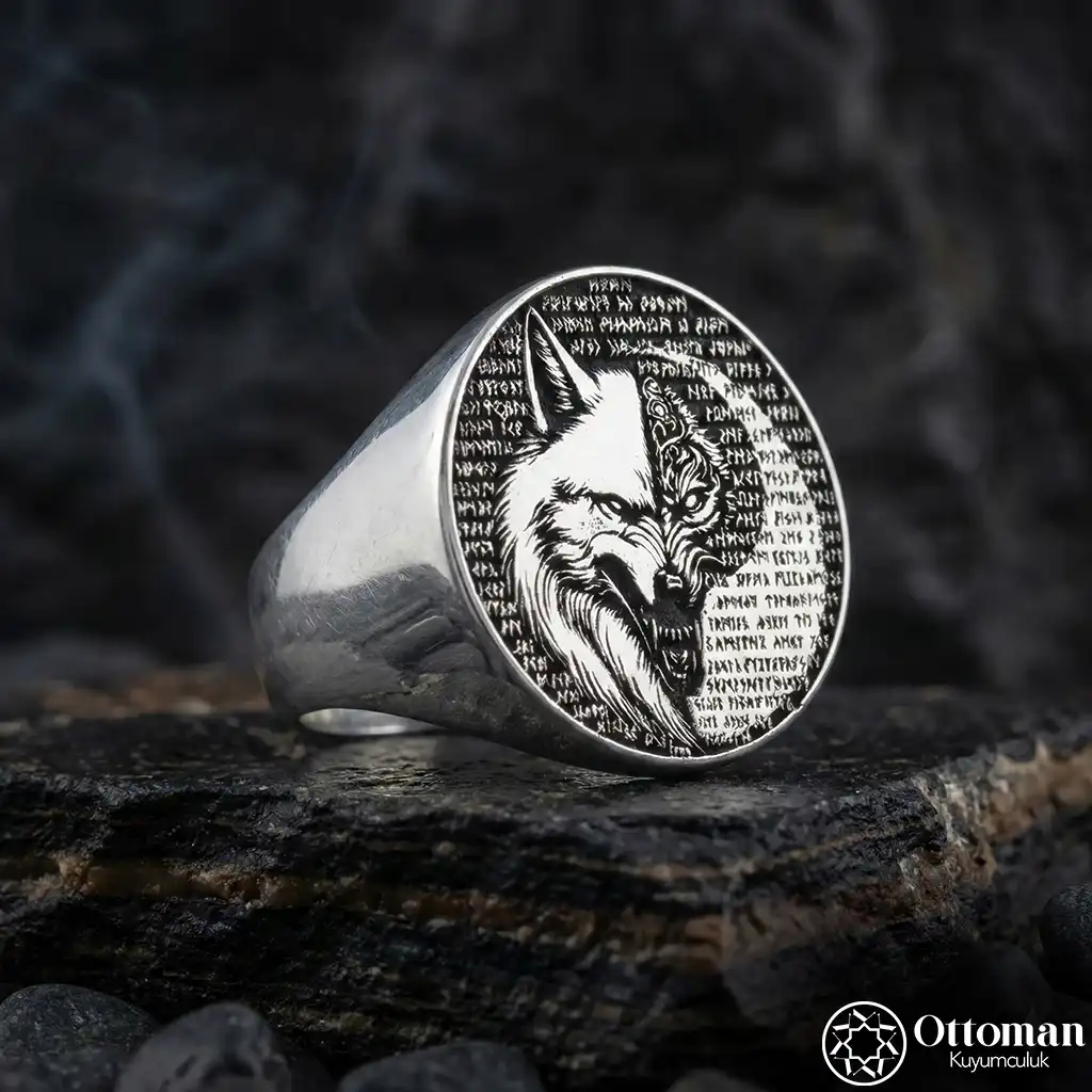 İstiklal Grey Wolf Silver Ring