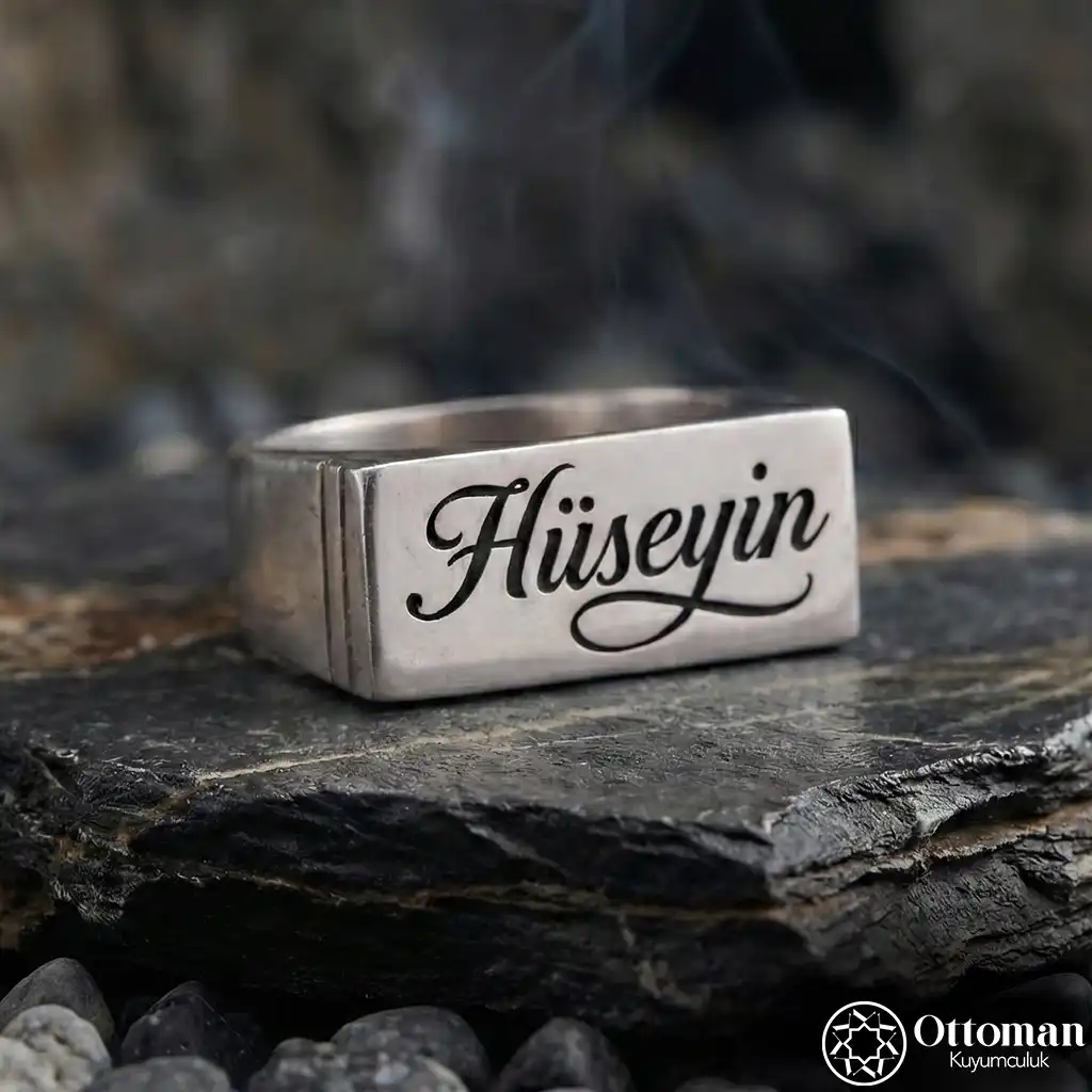 Personalized Plain Case Silver Ring