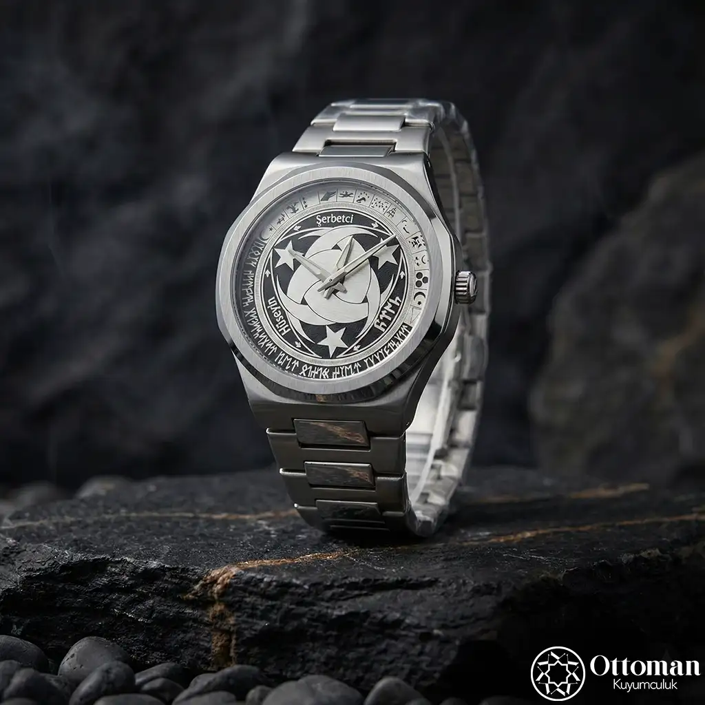 Teşkilat-ı Mahsusa Silver Dial Men's Wristwatch