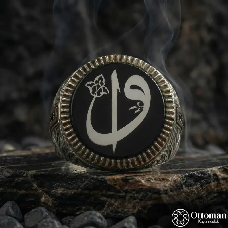 3 Elif Vav Gümüş Yüzük