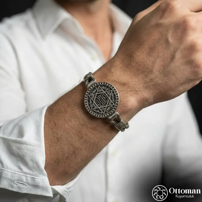 Süleyman Mührü Gümüş Bileklik