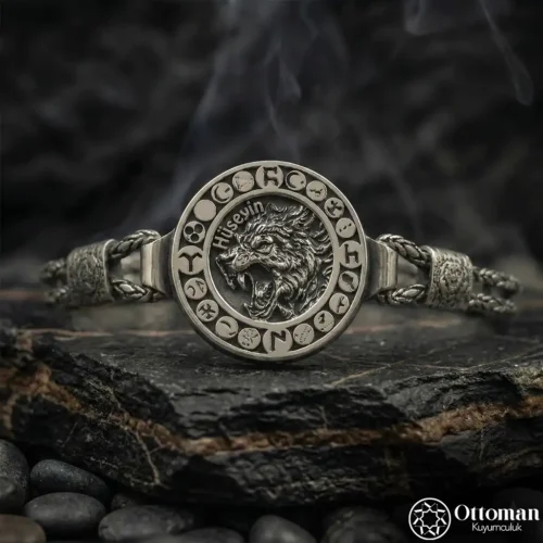 3 İsimli Bozkurt Gümüş Bileklik