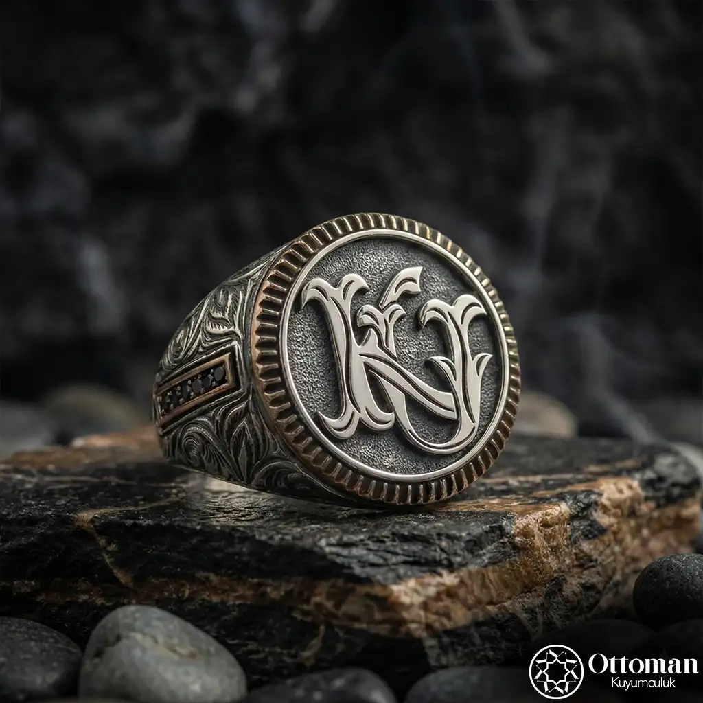 Initial Silver Ring