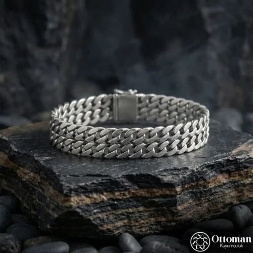 Gurmet Gümüş Zincir Bileklik Modeli