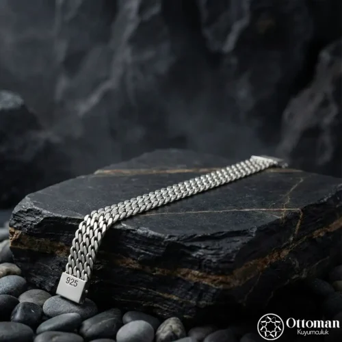 Asalet Gurmet Gümüş Zincir Bileklik Modeli