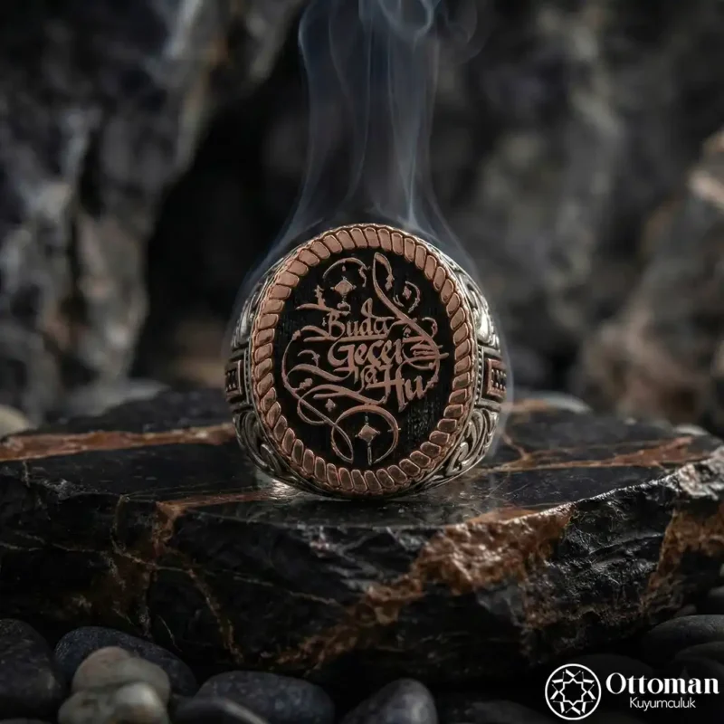 Bu da Geçer Yahu Yazılı Gümüş Yüzük