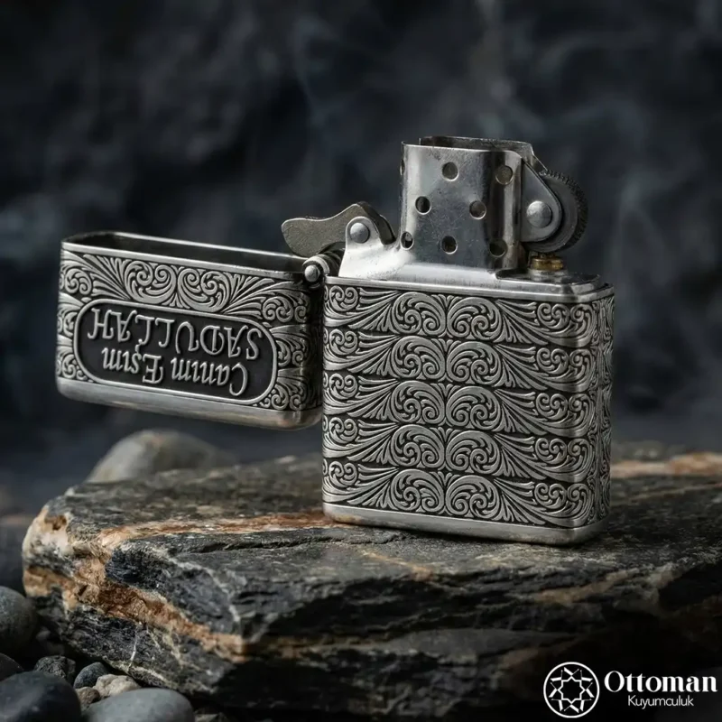 3 Kişiye Özel İsimli Gümüş Çakmak