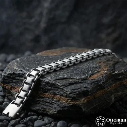 Vakar Zincir Gümüş Bileklik Modeli