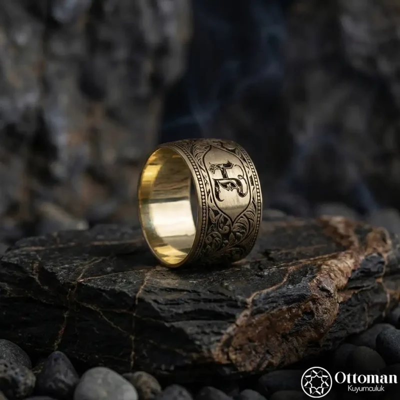 Gravür Harfli Gümüş Kadın Alyans