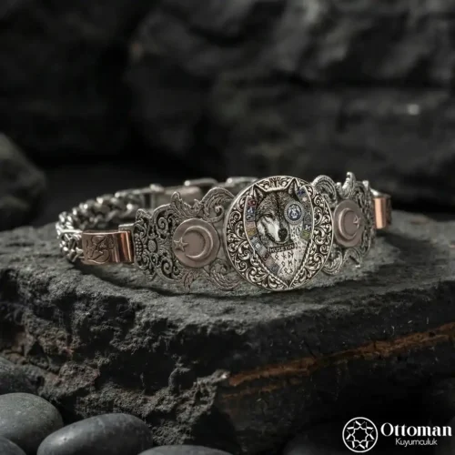 Bozkurt Ay Yıldız Gümüş Bileklik