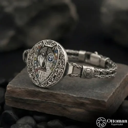 Bozkurt Ay Yıldız Gümüş Bileklik