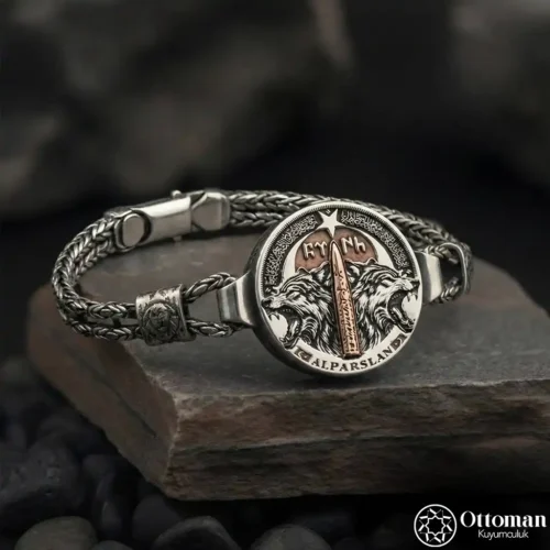 İntikam Bozkurt Gümüş Erkek Bileklik