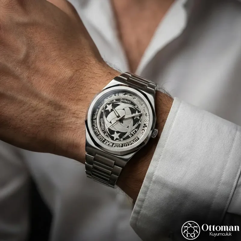 Teşkilat-ı Mahsusa Gümüş Kadranlı Erkek Kol Saati